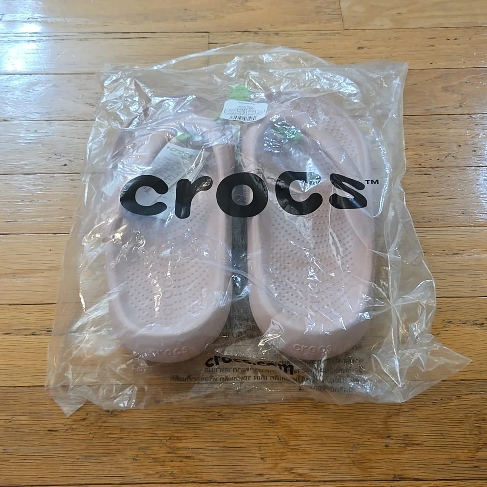 NIP Crocs Mellow Flip M10 /W12 Pink Clay #208431-6TY - Picture 9 of 10